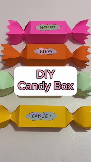 2.6K views · 35 reactions | How to make Super Easy Candy Box from Colored Paper - Easy Paper Craft Gift Ideas #diy #papercraft #giftidea #candybox #reelsvideo | Tonyang | Facebook