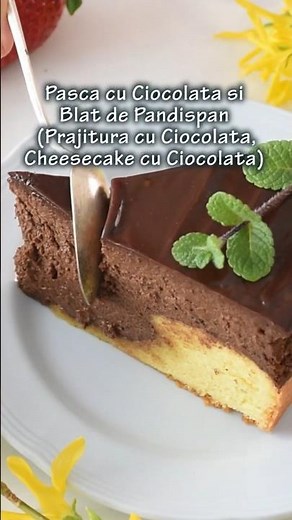Pasca cu Ciocolata si Blat de Pandispan #pasca #pascacublat #pascacubranzadulce #pascacuciocolata