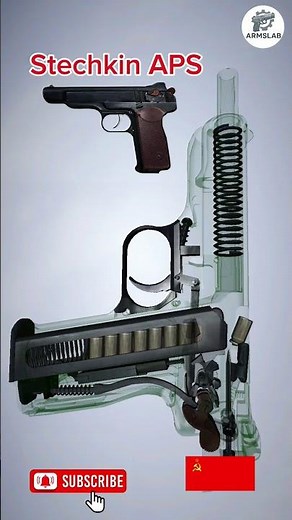 Stechkin APS 🔫 Inside the Automatic Pistol ⚙️🤯 #gunhistory #weaponmechanics #3danimation #armslab