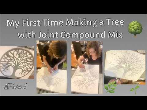 # 480 First Time Making a Tree with Joint Compound Mix Pt.1 #diy #diycrafts #craft