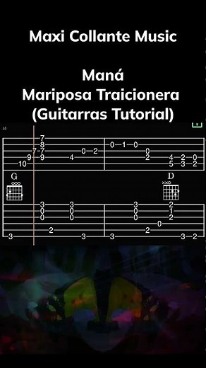 Maná - Mariposa Traicionera (Guitarras Tutorial) #mana #rocklatino #rock #guitarra #tutorial