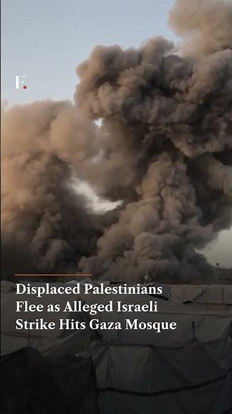 Displaced Palestinians Flee as Alleged Israeli Strike Hits Gaza Mosque | Firstpost News | N18G