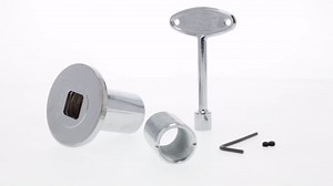 Supplying Demand SDLLFLGKIT-CP Fireplace Fire Pit | Log Lighter Gas Valve Kit with Universal Flange and 3" Key Chrome