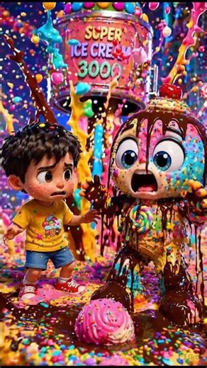 Funny Candy Alien Story 🍭 | Ice Cream Explosion Cartoon #shorts #KidsCartoon