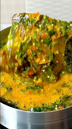 How to Make Nigerian Okra Soup #shorts #cooking #recipe