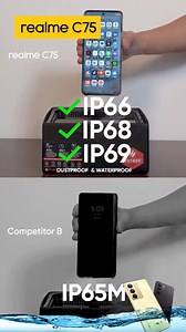 realme C75 – Segment’s first IP69 Extreme Waterproof phone! 💦🔥 When it comes to extreme Waterproof challenges, realme C75 takes the lead! Compare the difference — realme C75 always wins! 😎 👉 Price: [24*/128 GB] at 19,999 TK & [24*/256GB] at 22,999 TK [ VAT Applicable] 🛒To know more & visit realme brand shop: https://bit.ly/officialrealmeC75 🛒Pickaboo realme C75: https://cutt.ly/c75 🛒Daraz realme C75 : https://s.daraz.com.bd/s.ucIK 🛒Salextra realme C75 : https://cutt.ly/He30U5Sh #realmeC7