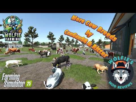 Wolfies Mod Reviews | New Cow Breeds Update from ConGan98 & Ritter | FS25