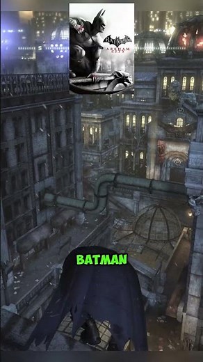 batman gliding lol #batmanarkhamknight
