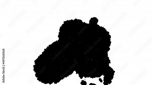 Ink drop paint stroke black and white transition alpha mask
