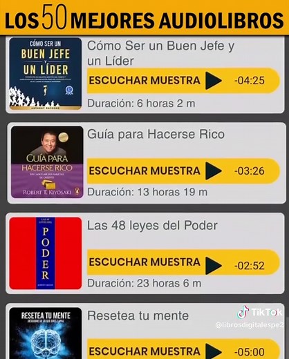 50 Audiolibros y Libros PDF Recomendados para 2025