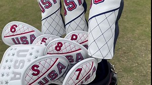 USA Golf Putter Cover White,Blade Putter Headcover Synthetic Leather Golf Headcover for Putters,Golf Putter Head Covers with Magnetic for Scotty Cameron Odyssey Ping Putters