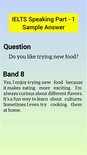 IELTS Speaking Part 1 Sample Answer #ielts #ieltsspeaking #ieltsvocabularyenglish