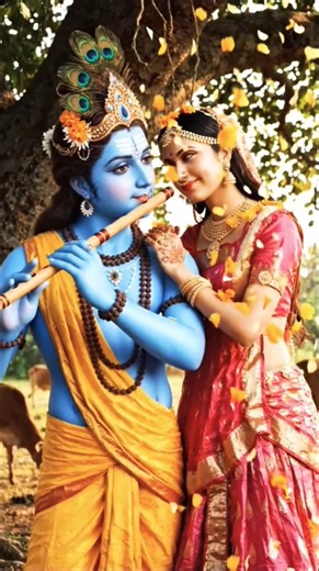 krisn ne sunaye bansuri dhun sun sab magan hogye #krisna virall dhun