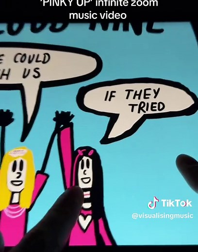 Infinite Zoom Art: 'PINKY UP' Lyric Video