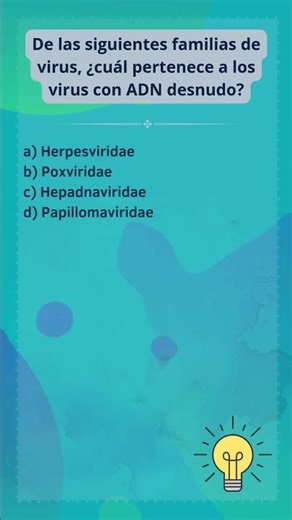 Virus ADN desnudo 🦠 | Pregunta EXAMEN Laboratorio Clínico #shorts