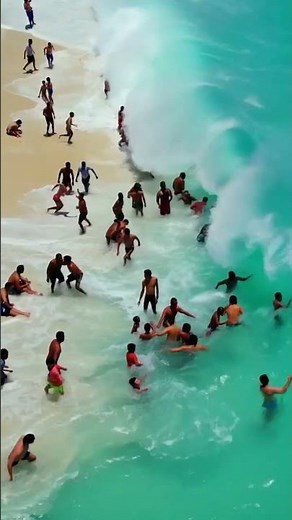 Biggest Beach Wave Surprise Ever!🌊