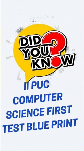 2nd PUC computer science New syllabus First test blueprint