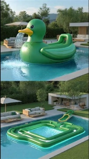 You Won’t Believe This Giant Inflatable Duck Pool! 🦆💦