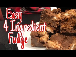 EASIEST 4 INGREDIENT FUDGE ~ MICROWAVE RECIPE ~ Perfect For Holidays