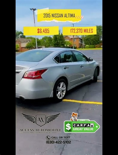 2015 NISSAN ALTIMA FOR SALE Bensenville, IL- $6,495 | Access Automotive