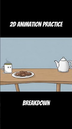 CUP JUMP 2D Animation Breakdown #art #pencil2d #2danimation #2danimationinblender #animation