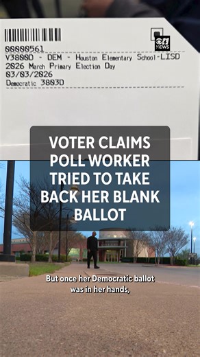 CBS News Texas has received multiple reports from confused Dallas County voters about polling locations during the Texas primary election. But voter Kerra Scott and others were “dumbstruck” when an election worker asked for her blank ballot back. Full story - https://cbsloc.al/4dds1jJ