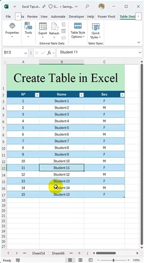 Creat table in excel ថ្នាក់ថ្មី រៀនតាម អនឡាញចាប់ផ្តើមហើយ សូមខំមិនលេខ 2025 សម្រាប់ចុះឈ្មោះចូលរៀន #exceltips #Microsoft365 #student | គ្រូអាយធី