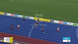 Commonwealth Games | Men's 200m Semifinal 1 🏴󠁧󠁢󠁥󠁮󠁧󠁿 Zharnel Hughes takes first with 20.32s 🇹🇹 Kyle Greaux of Trinidad and Tobago just outside the qualifying times with 20.91s 🇰🇳 Warren Hazel also missed advancing with 21.40s #B2022 #CWGonSportsMax | SportsMax