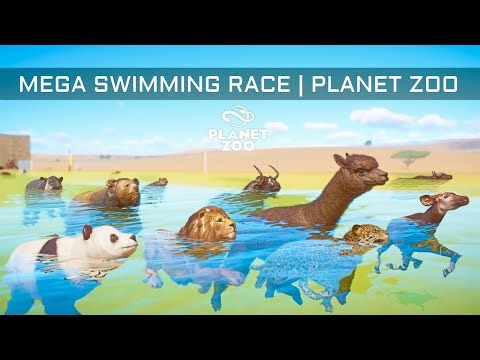 Testing Which Animal Swims the Fastest in Planet Zoo | Elephant, Camel, Tiger, Bear, Panda and More