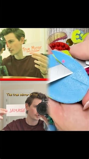 I created a “true mirror” which allows you to see what you actually look like.. here’s what happen