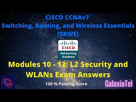 CCNA 2 v7 Modules 10 – 13: L2 Security and WLANs Exam Answers