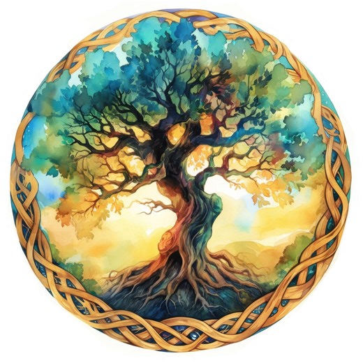 13 Mythical Tree Clipart, Circle Tree Print, Printable Watercolor Clipart, High Quality JPG Files, Commercial Use, Paper Craft, Junk Journal - Etsy