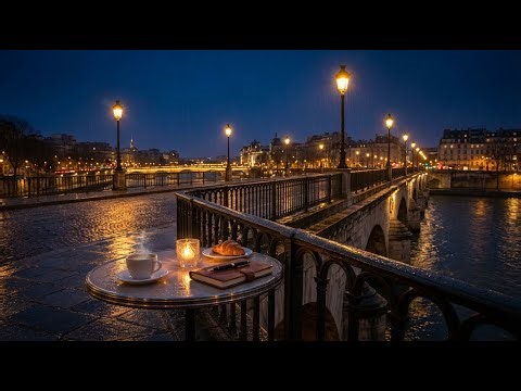 🌙 Rainy Night on a Paris Bridge – Romantic Jazz by the Seine 🎷🌧️