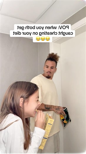 When you both get caught cheating on you diet😂😂 #fyp #foryou #funnyvideos #couple #haha