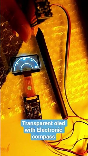 transparent oled with Electronic compass arduino
