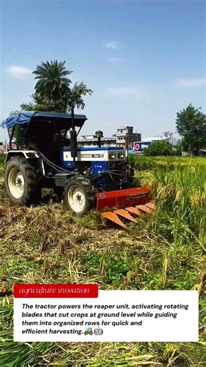 Tractor Mounted Crop Reaper Machine | Powerful Farm Tools for Fast Harvesting 🚜🤖