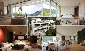 A palace fit for a prince of Bel-Air: Inside stunning $38 MILLION mega mansion in Los Angeles - which boasts a cinema, infinity pool, huge glass-walled wine cellar - and a TWO-TON stone bathtub