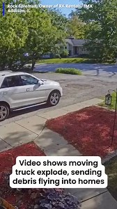 Out of state news- Illinois This video shows the truck exploding and debris flying around. Miraculously the driver survived with minor injuries. Police say the cause of the explosion was from a leaking propane tank. | Macomb County Scanner