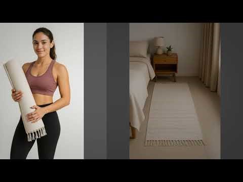 Eco-Comfort Cotton Yoga Mat – Sustainable, Soft & Slip-Free | OM The Divine Shop