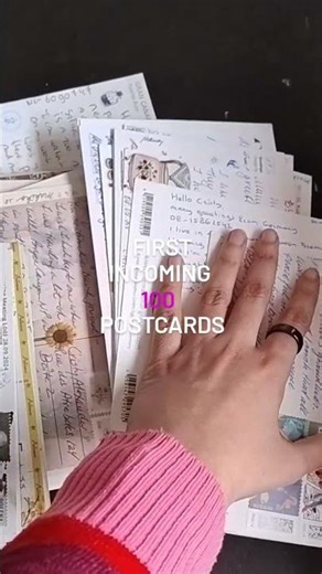 First 100 incoming postcards via postcrossing
