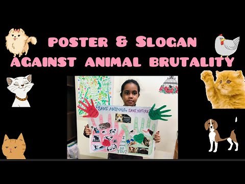 Poster on animal cruelty | Save Animal, Save Nature | Stop Animal Abuse | Love animals