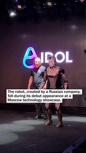 Much-hyped humanoid robot face-plants onstage