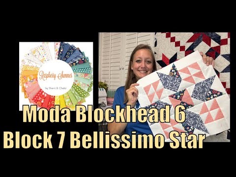 Bellissimo Star MODA Blockheads 6 Week 7 #blockhead6 #moda #modablockheads