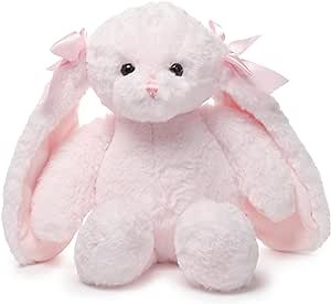 Bearington Light Pink Plush Easter Bunny Stuffed Animal - 14" Soft Cuddly Easter Rabbits with Fluffy Fur and Long Ears - Adorable Stuffed Bunnies Toy Gifts for Kids, Babies, and Holiday Celebrations