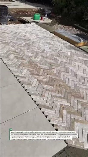Precision Brick Laying Technique for Perfect Edges #construction #brickwork #paving