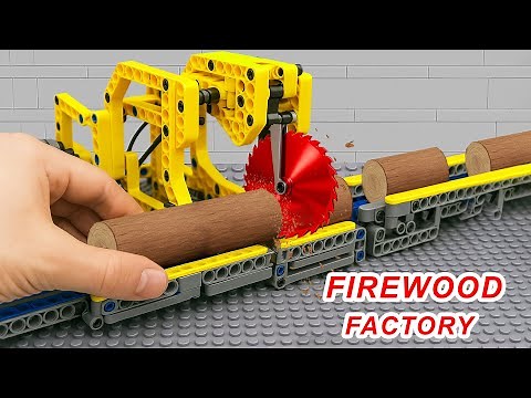 LEGO Sawmill Creates Firewood Non-Stop! Mass Production With LEGO Engineering