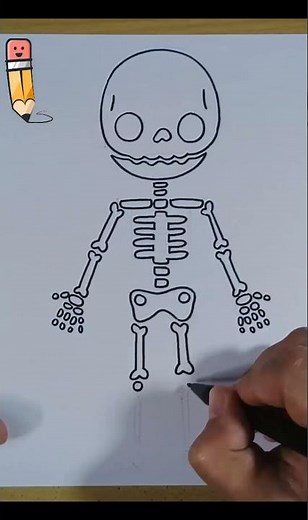 Fun and Easy a 5th Grade Health Diagram of The Skeletal System Drawing Tutorial