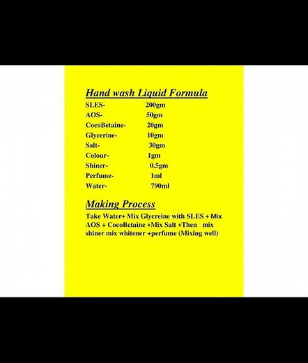 Hand wash Liquid || Hand Wash || Hand wash Formula|| How to make Hand wash
