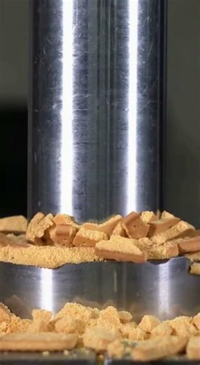 Exploding a Tower of Biscuits! 😱🍪 The Mess is Real! #hydraulicpress #satisfying #crushingtime