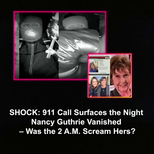 🚨 SHOCK: 911 Call Surfaces the Night Nancy Guthrie Vanished – Was the 2 A.M. Scream Hers? The program Inside Edition has released chilling 911 audio: a woman dressed in black hanging out of the window of a dark Chevy Malibu, screaming for help — just three miles from Nancy Guthrie’s home. After Savannah Guthrie raised the reward to $1 million, a wave of new tips has flooded in. ❓ The haunting question: Was the woman in the car Nancy? | No Return Mode